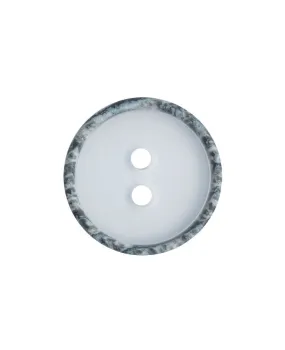 POLYESTER BUTTON ROUND SHAPE,TRANSPARENT WITH MATT SURFACE AND 2 HOLES - SIZE: 20MM - COLOR: WEISS - ART.NO.: 33128