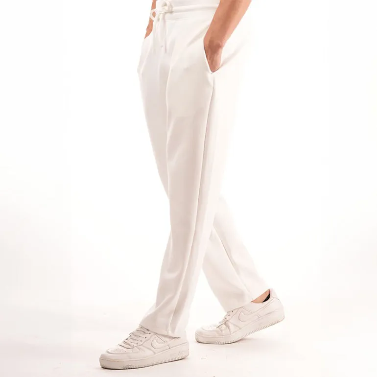 Premium Straight Pants For Men - Pearl White