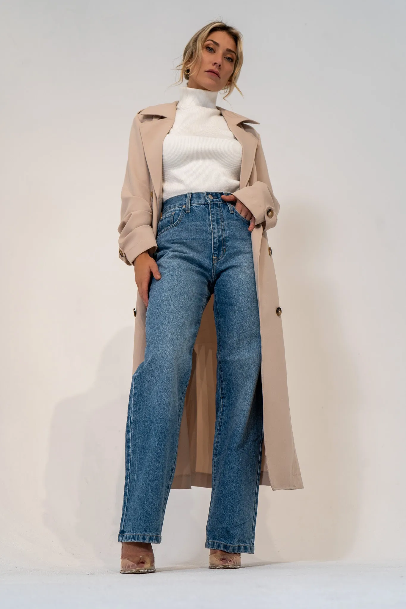 Relaxed 90's Long Straight Denim