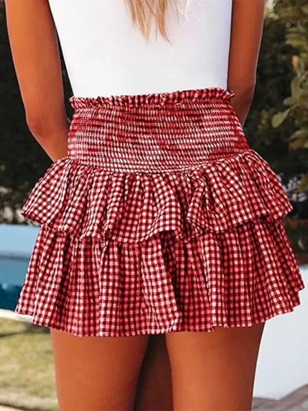 Ruffled Skirt in Classic Gingham