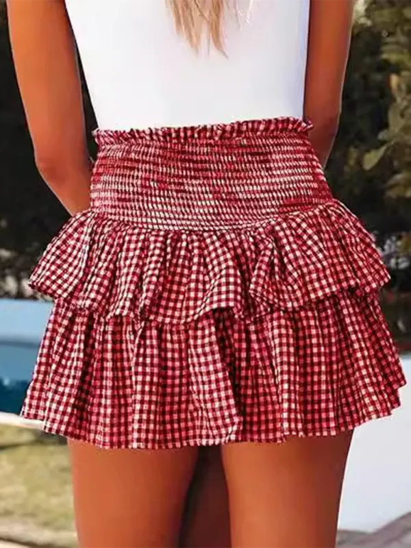 Ruffled Skirt in Classic Gingham