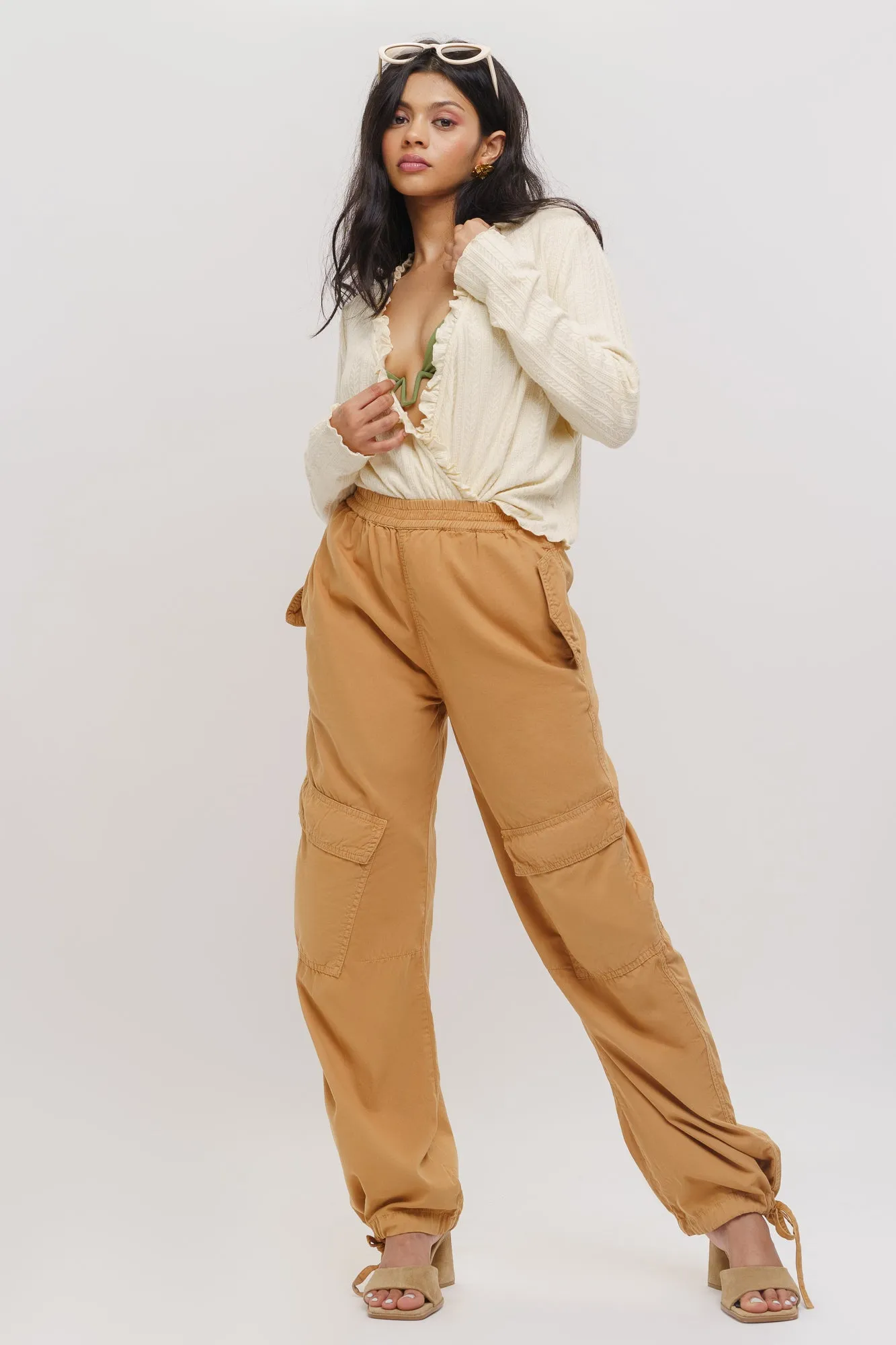 Sand Tapered Cargo Pants