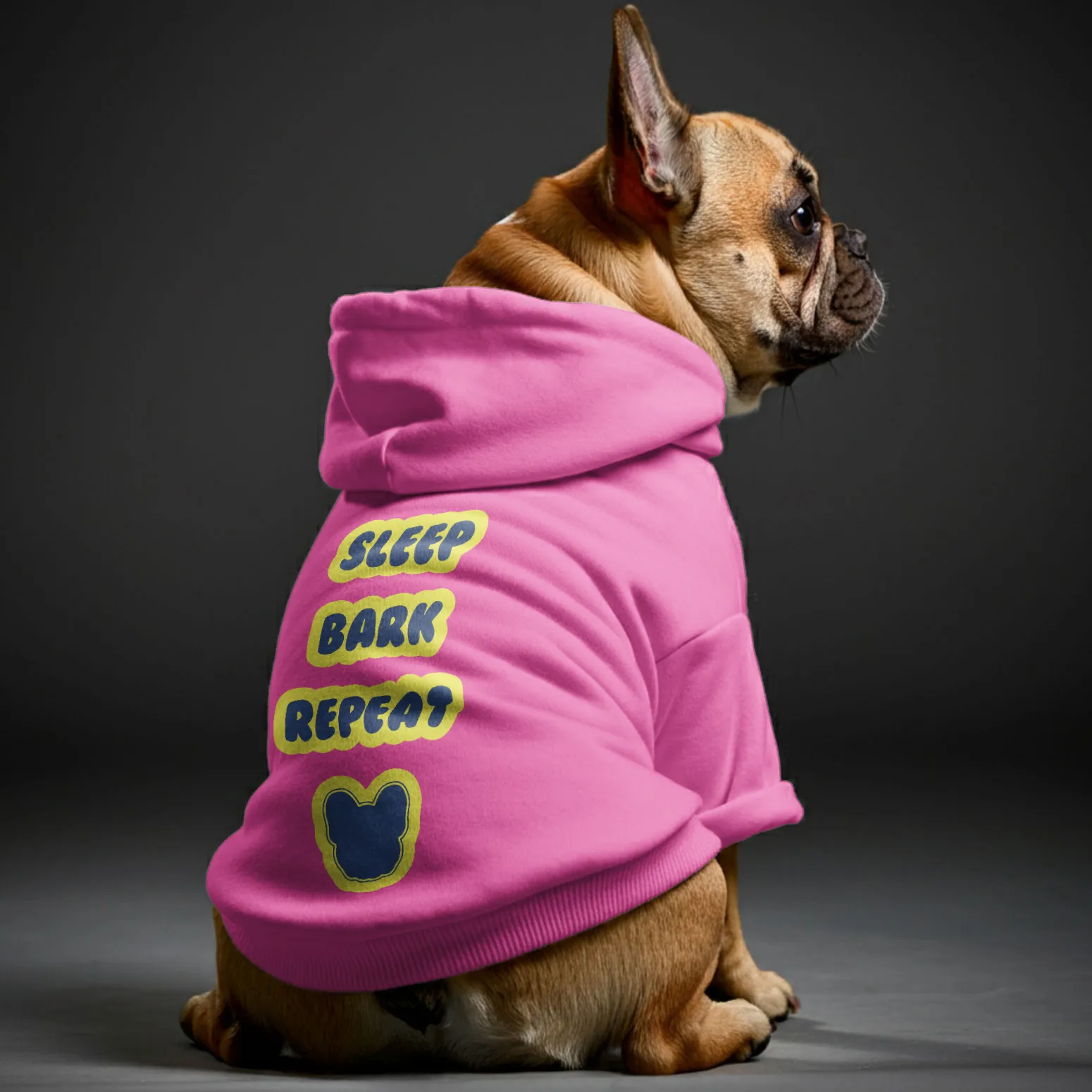 Sleep, bark, repeat - Personalized French Bulldog Hoodies with Funny Quotes – Stylish, Cozy, and Premium 100% Cotton