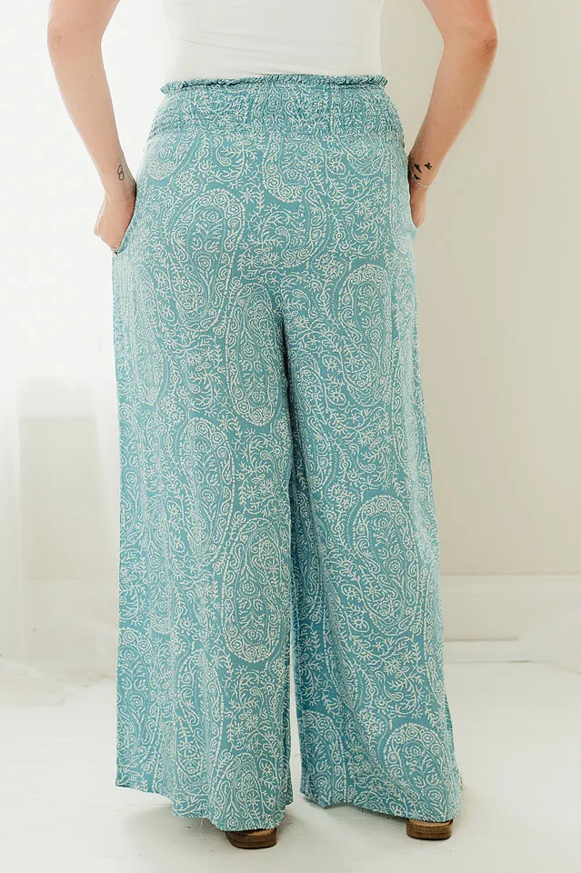 Smocked Boho Pants