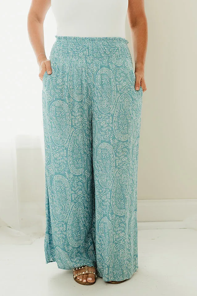 Smocked Boho Pants