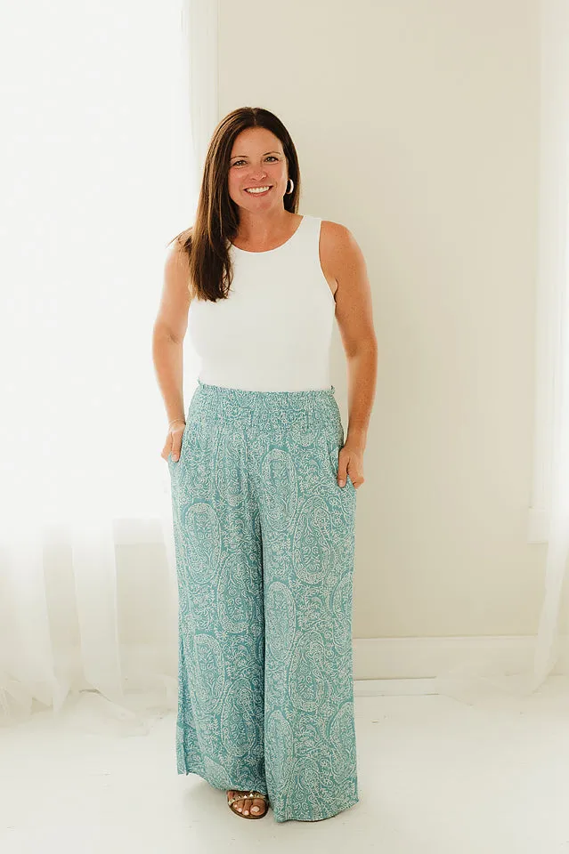 Smocked Boho Pants