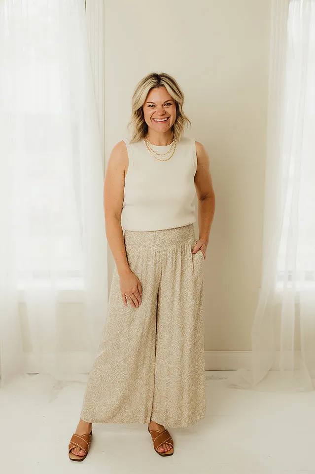 Smocked Boho Pants