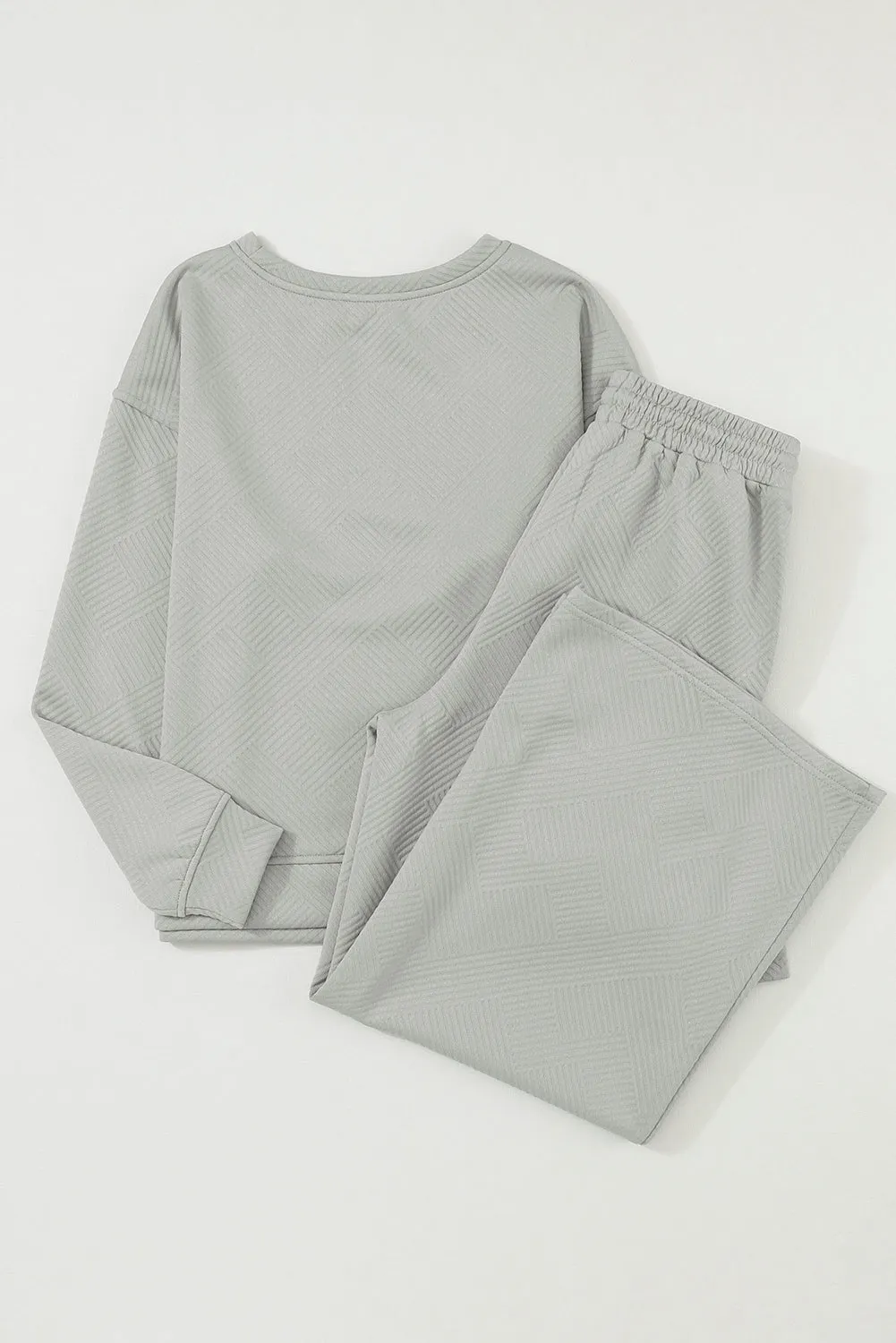 Stylish Gray Women's T-Shirt & Pants Set - Ultra Loose