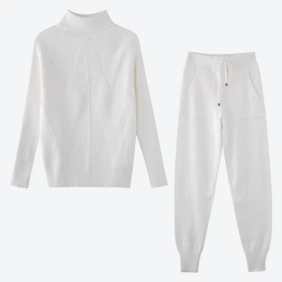 Stylish Ribbed Knit Loungewear Sets