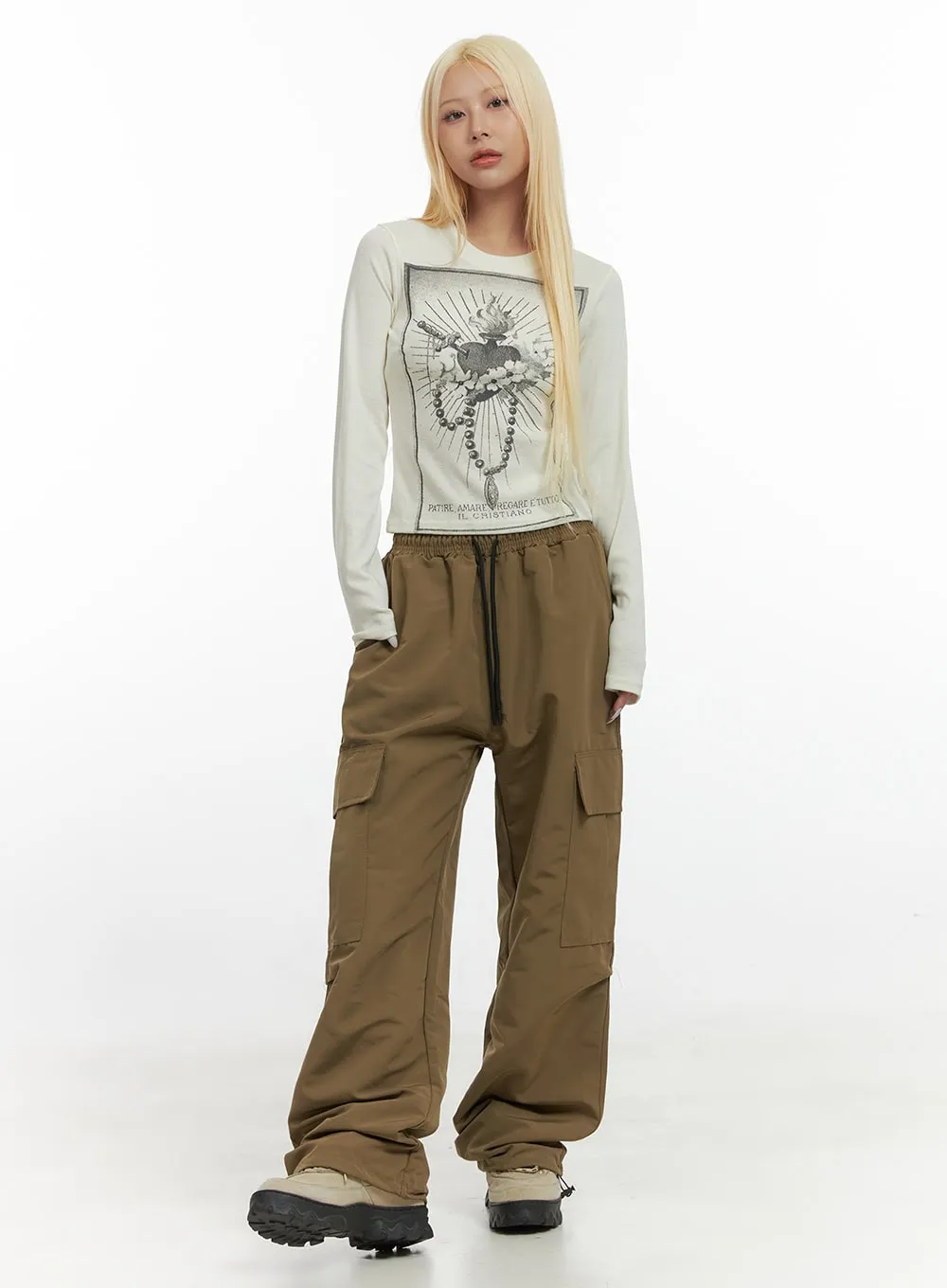 Stylish Wide Leg Cargo Pants CS426