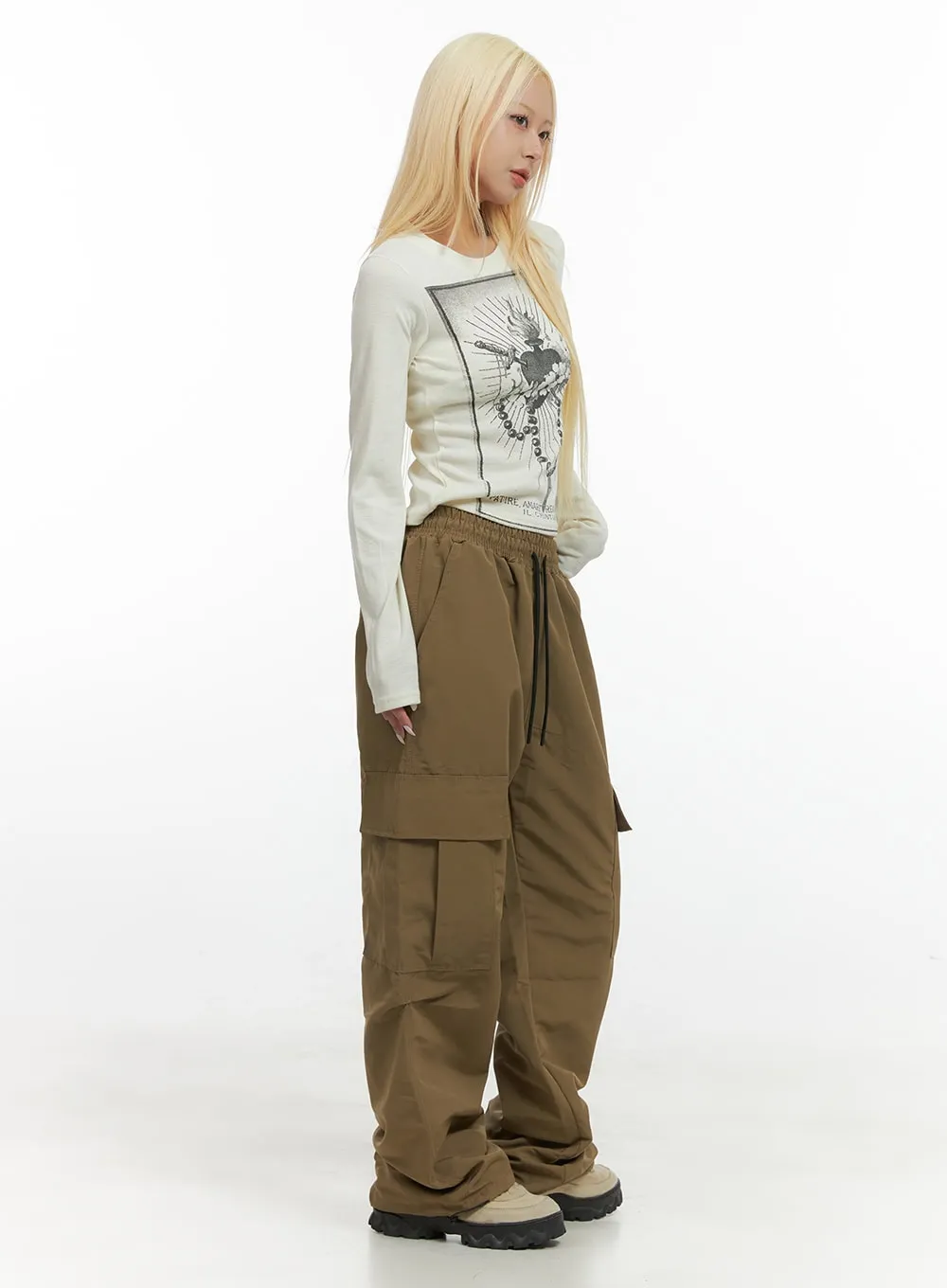 Stylish Wide Leg Cargo Pants CS426