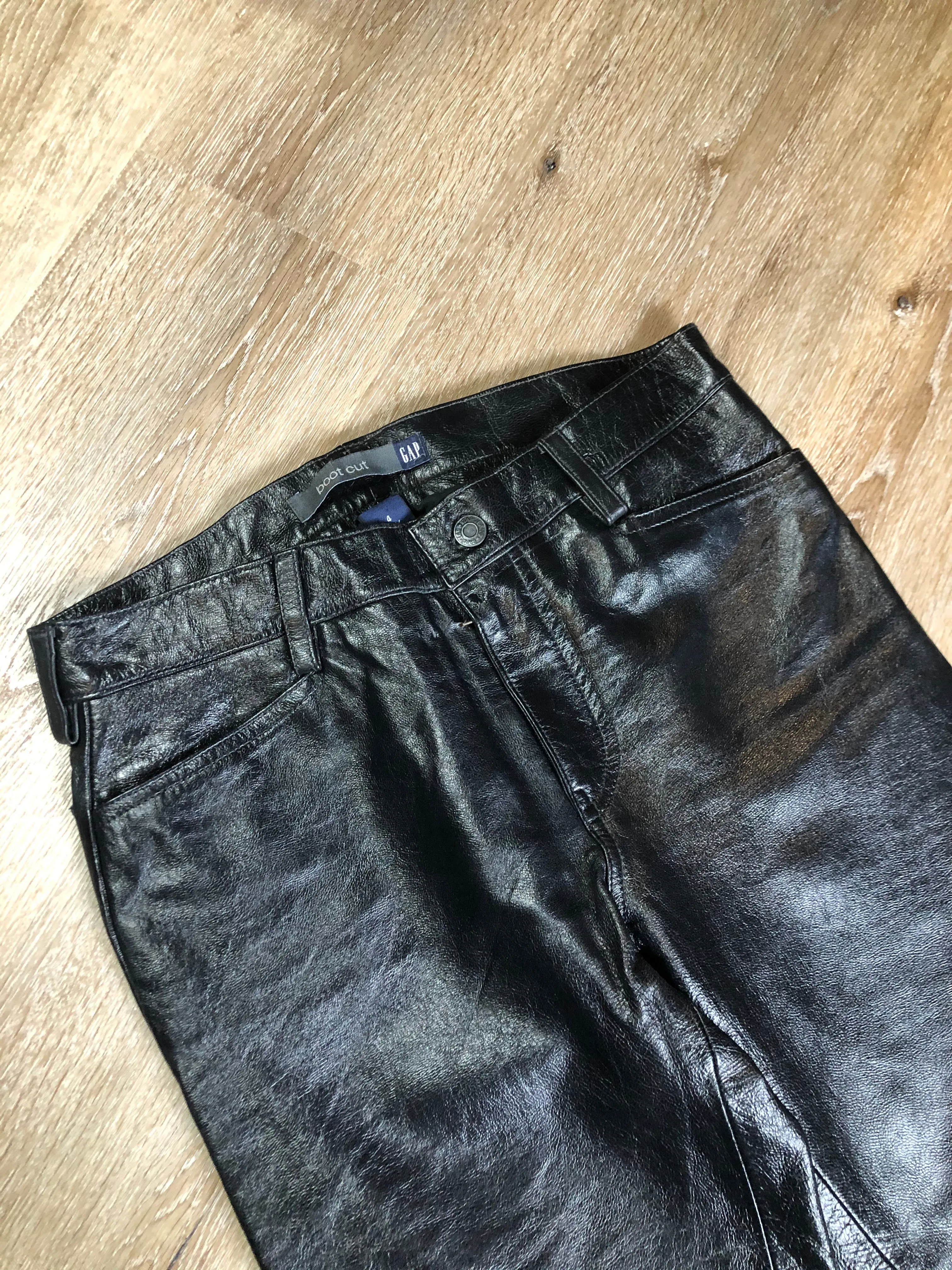 Vintage Gap Black Leather Pants, 30x32, SOLD