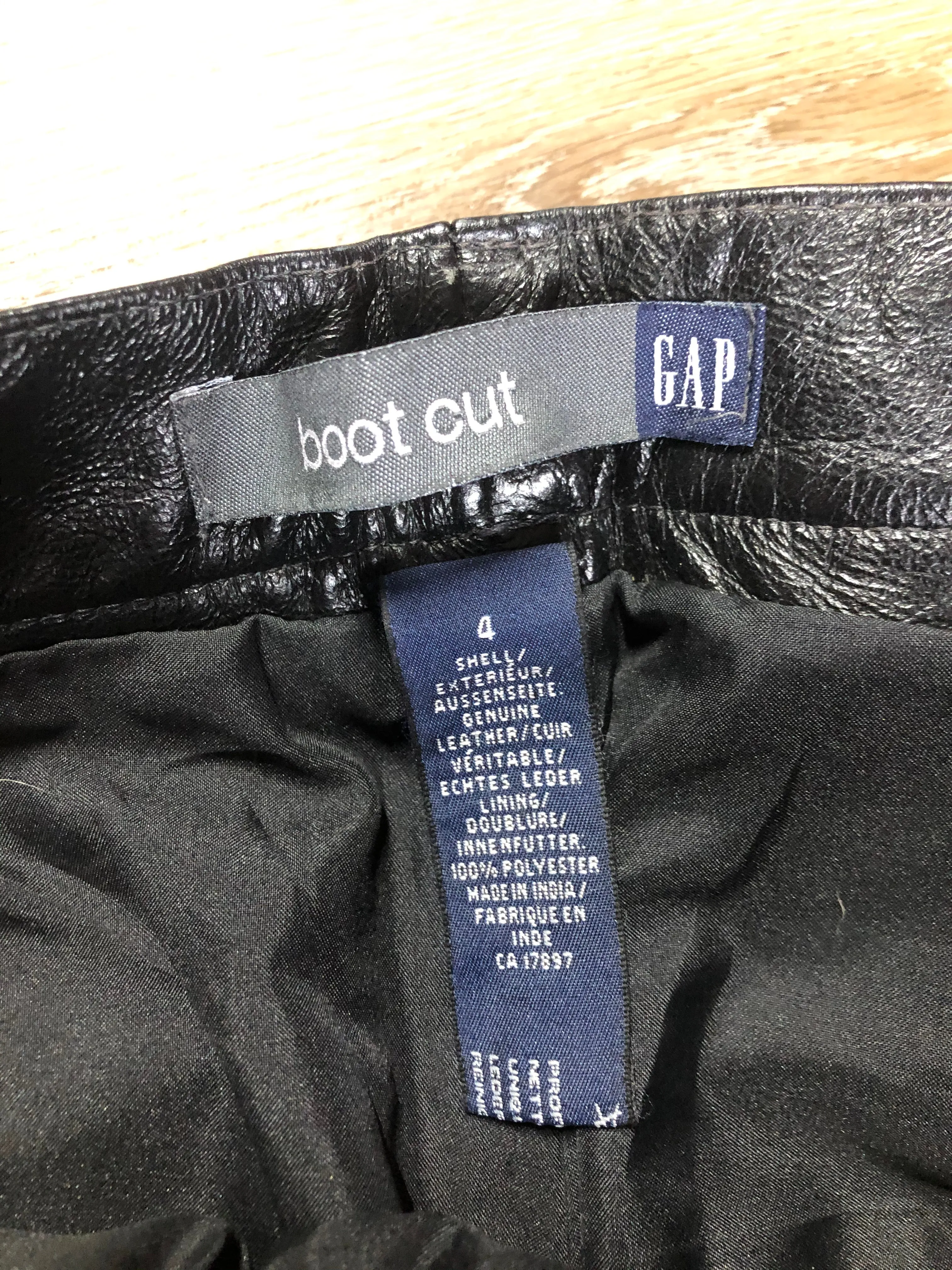 Vintage Gap Black Leather Pants, 30x32, SOLD