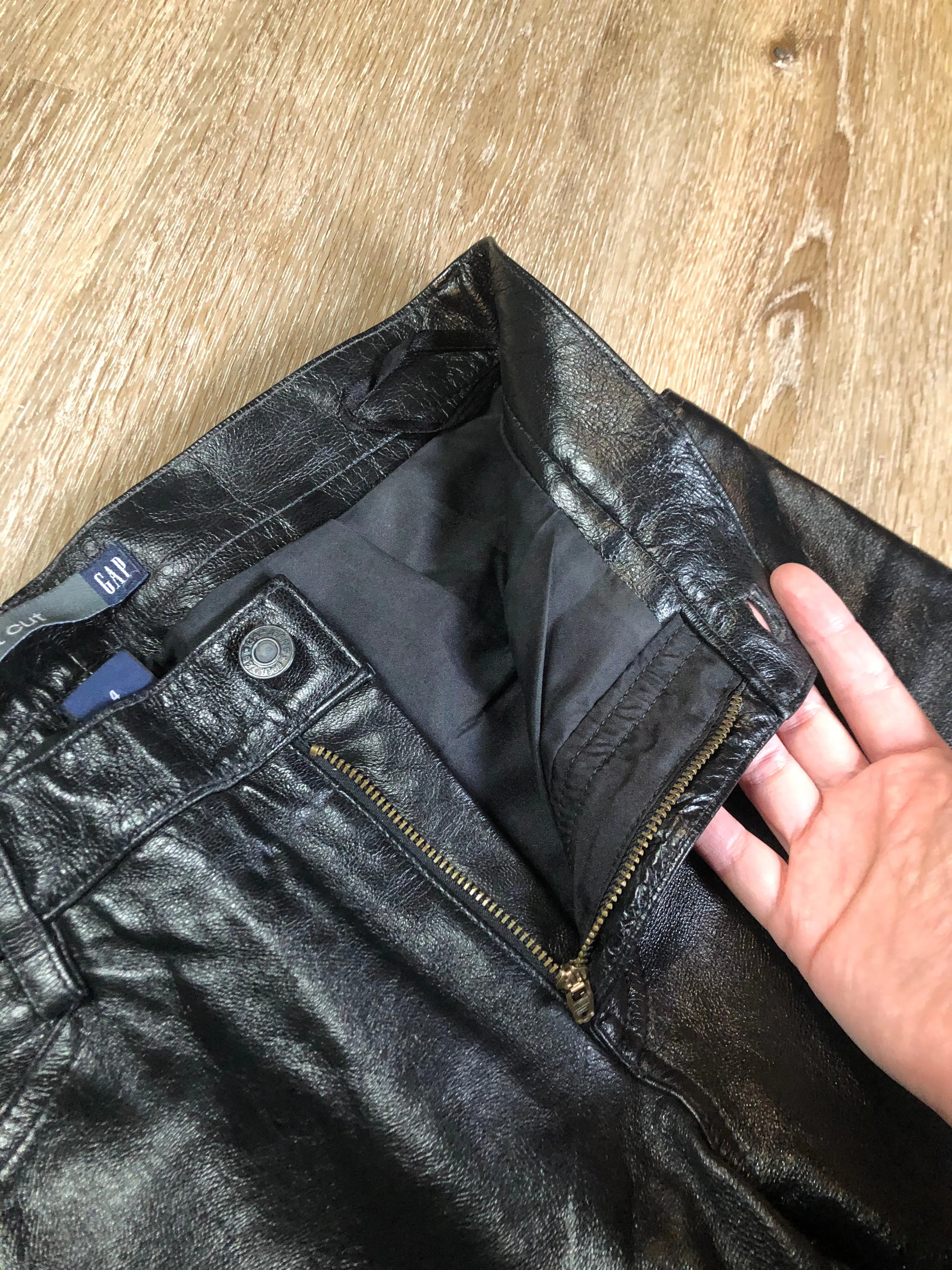 Vintage Gap Black Leather Pants, 30x32, SOLD