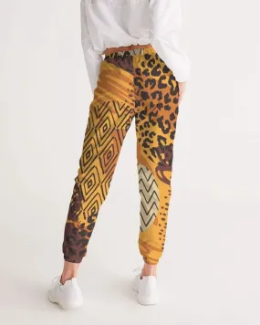 Women's Stylish Autumn Brown Graphic Athletic Track Pants